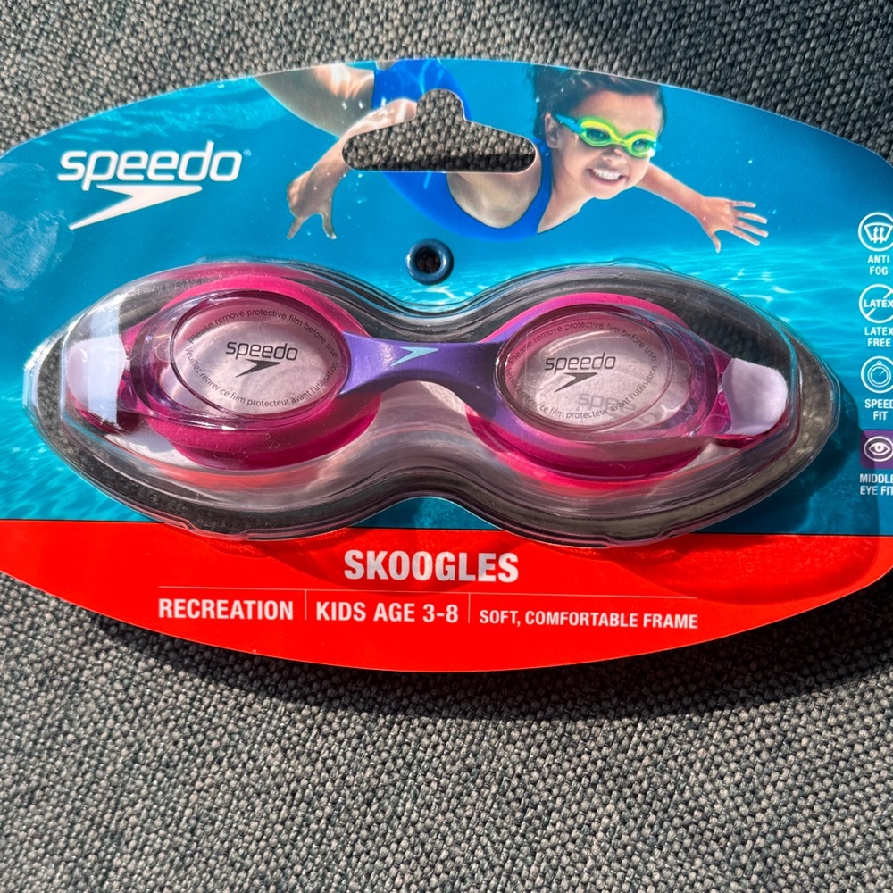 Speedo Pink and Purple Kids Swim Goggles